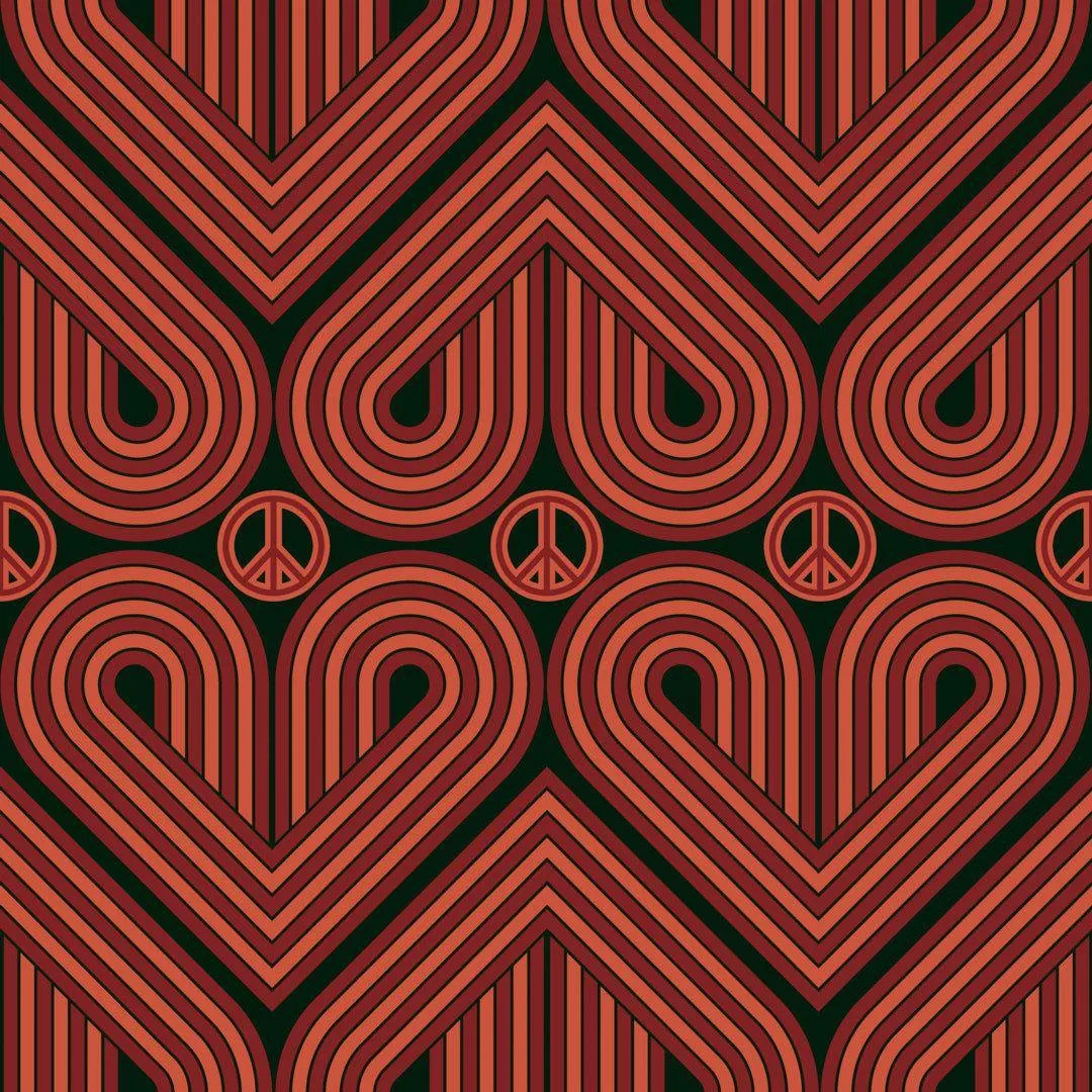Abstract Red Pattern Expressing Passionate Art Wallpaper