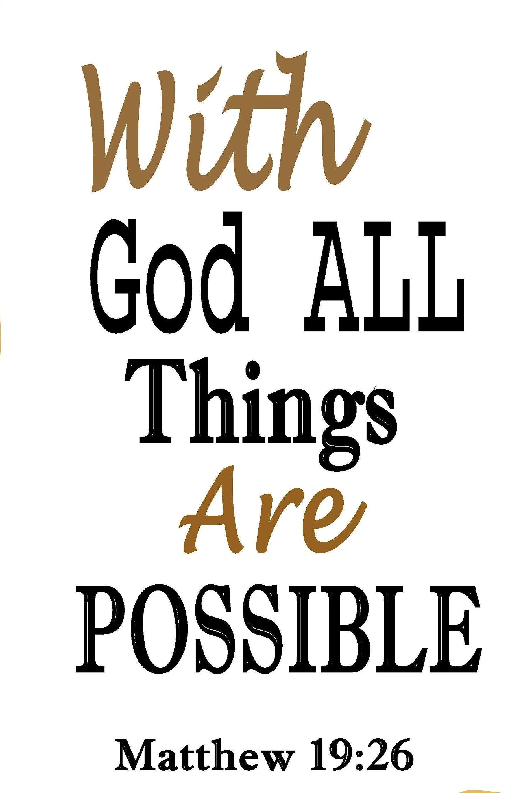All Things are Possible When You Begin with Faith Wallpaper