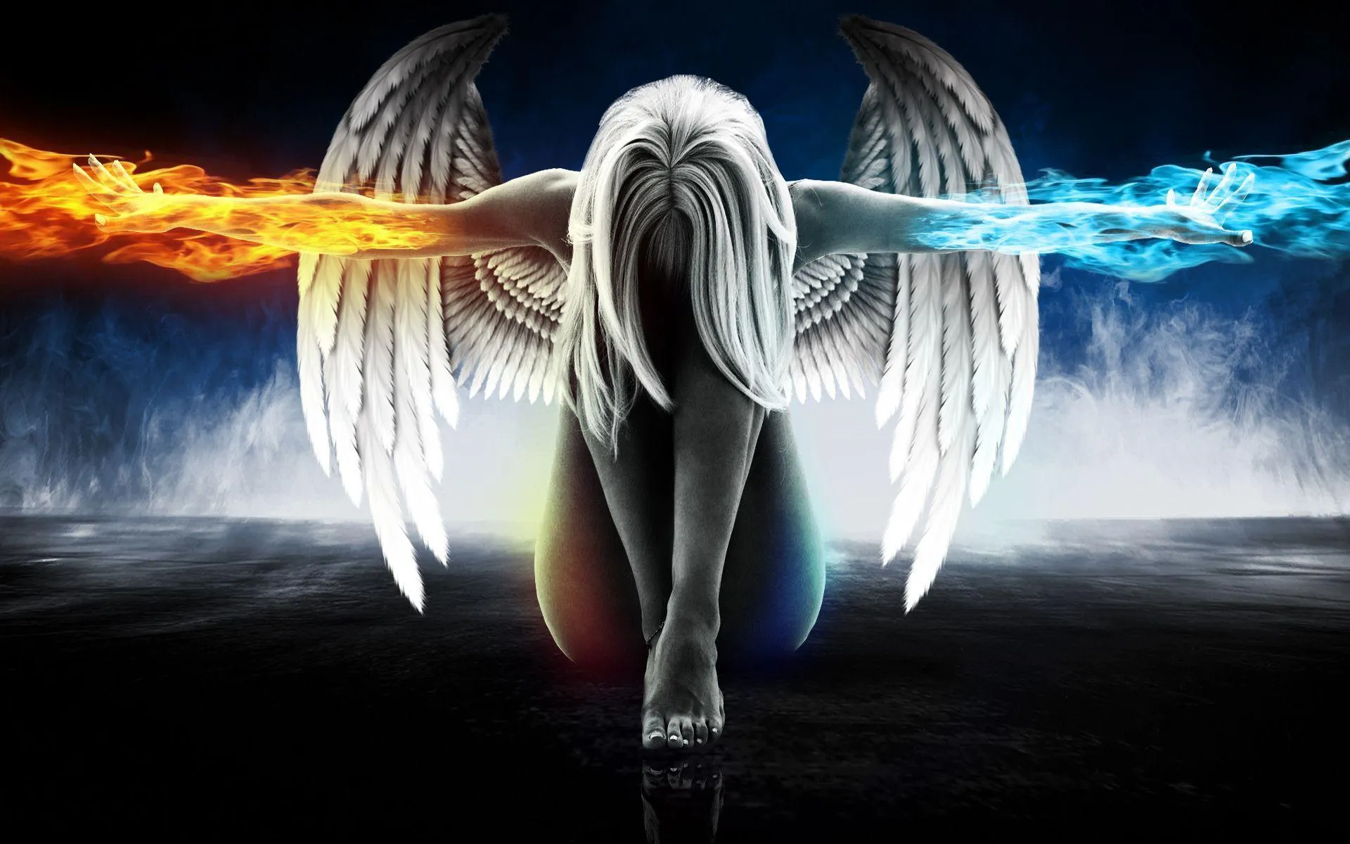 Angel Wings Image Symbolizing Eternal Love Wallpaper