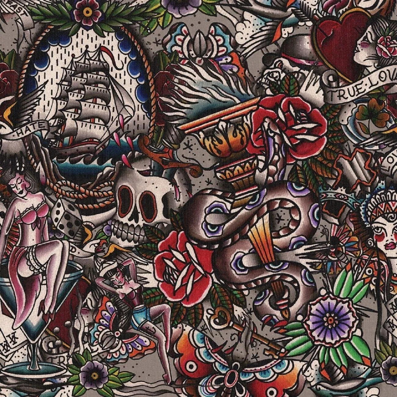 Artistic Collage Showing Creativity and Emotion Wallpaper