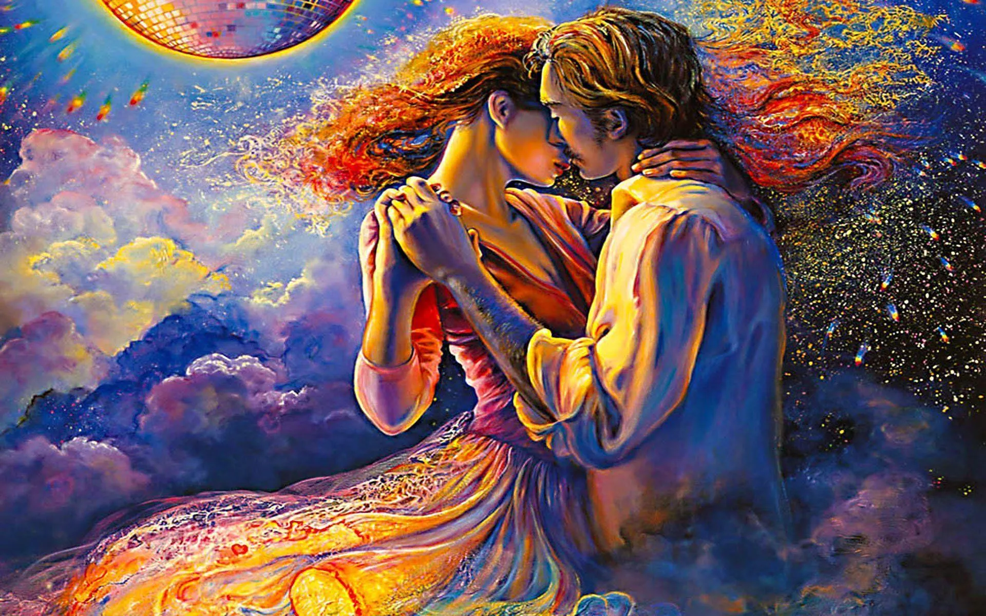Artistic Couple Expression of Love with Warm Vibrant Colors
