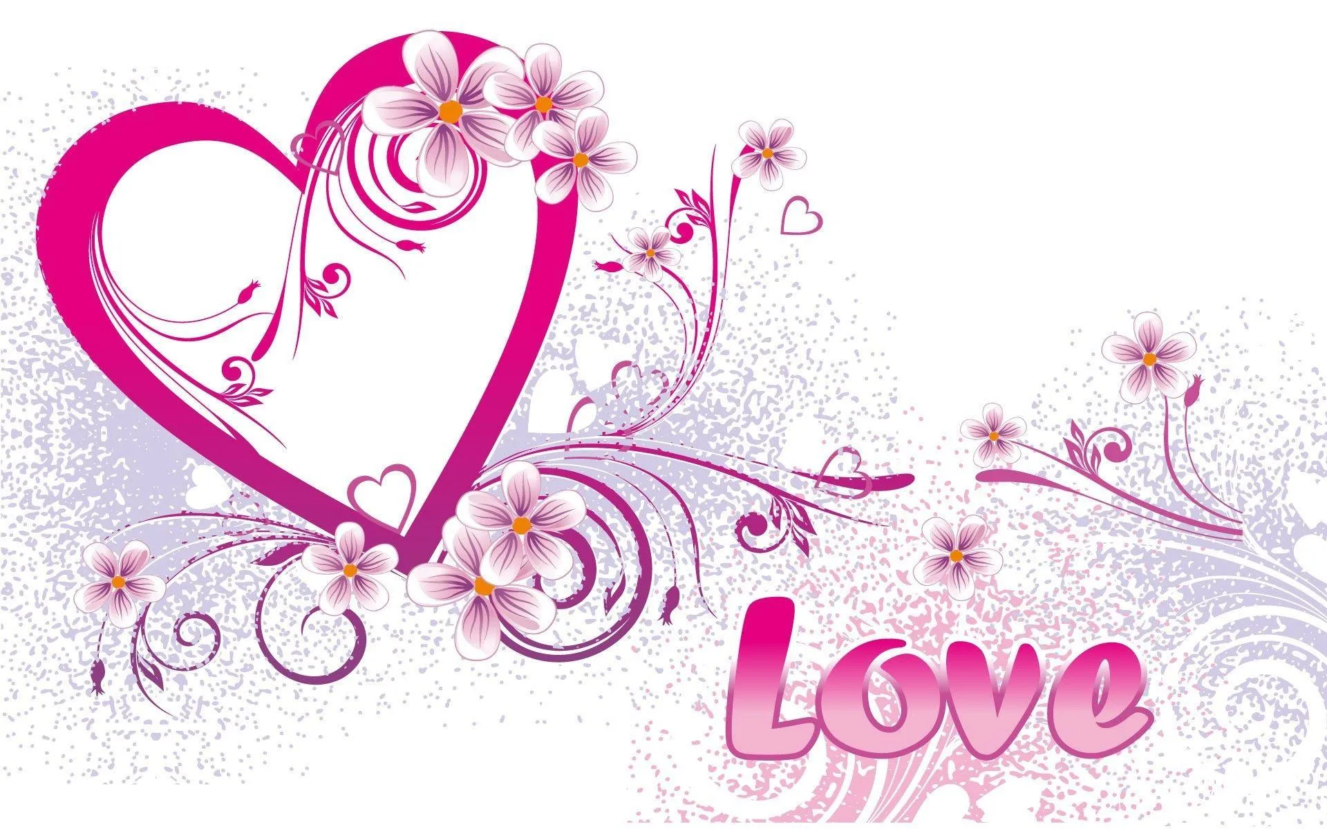 Artistic Pink Heart Design Expressing Sweet Love Wallpaper