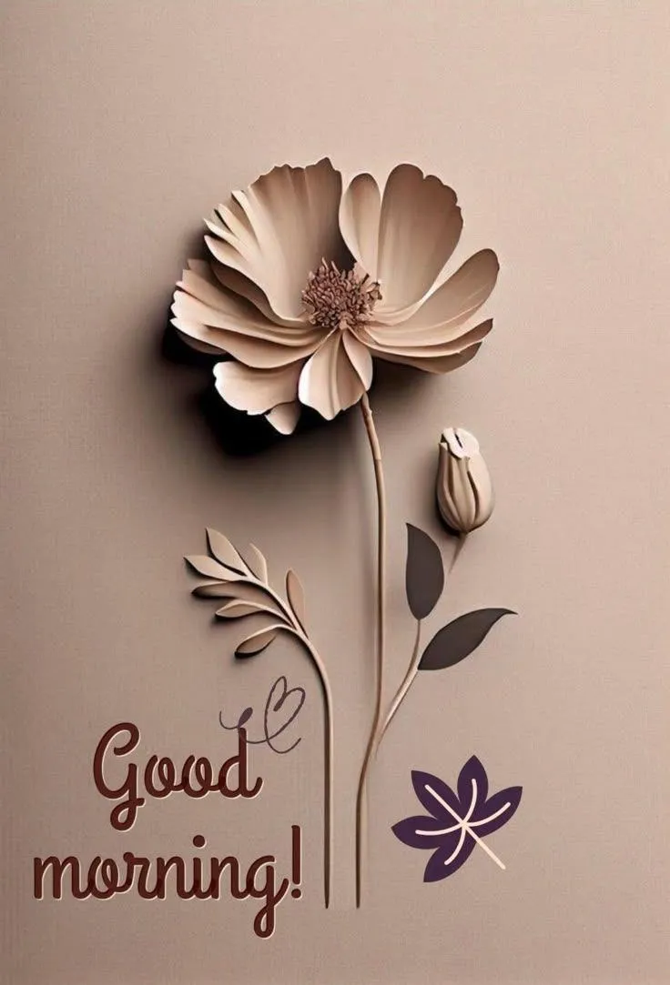 Beautiful Morning Card with Floral Art and Warm Wishes