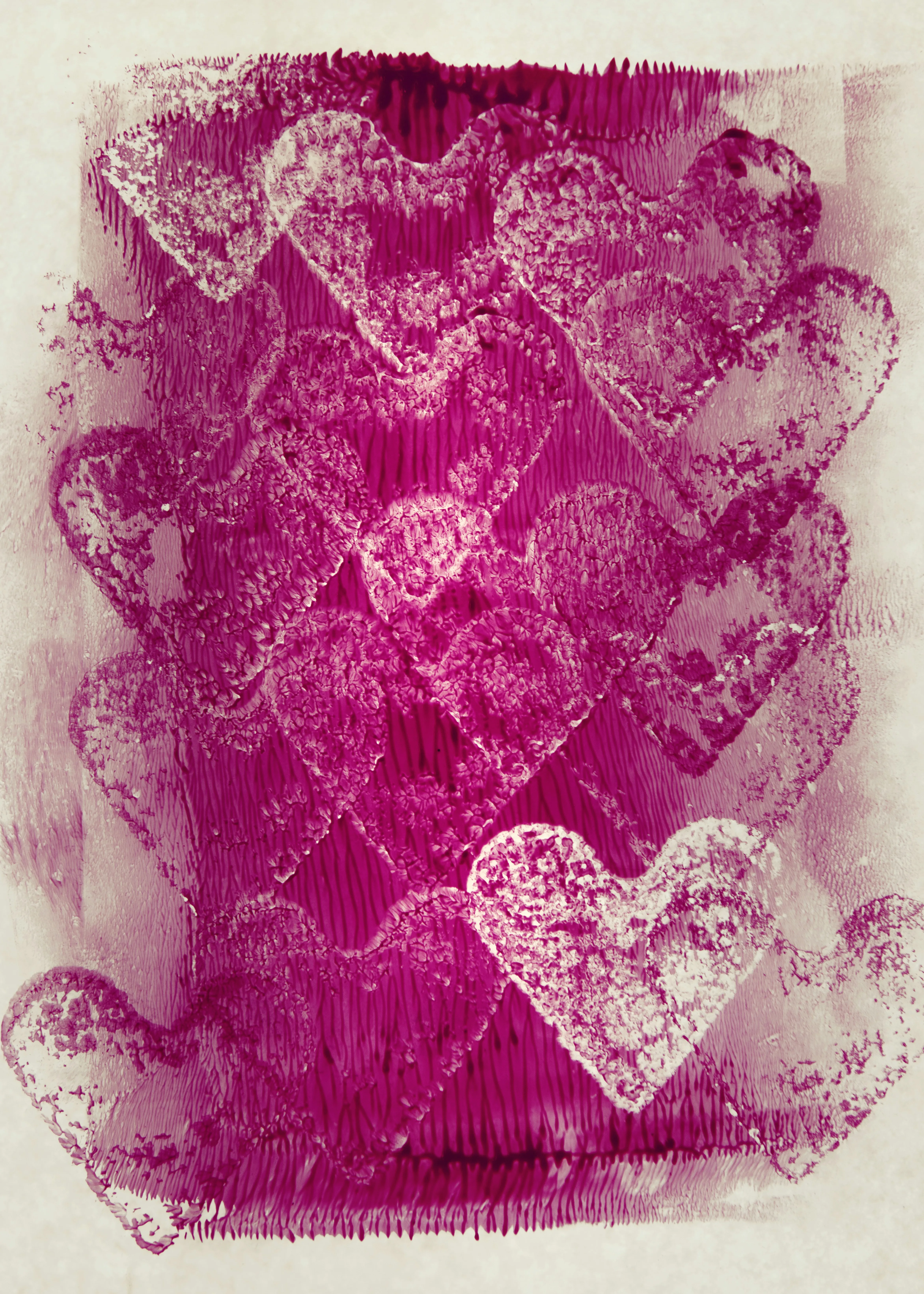 Beautiful Pink Heart Art Symbolizing Pure Love Wallpaper