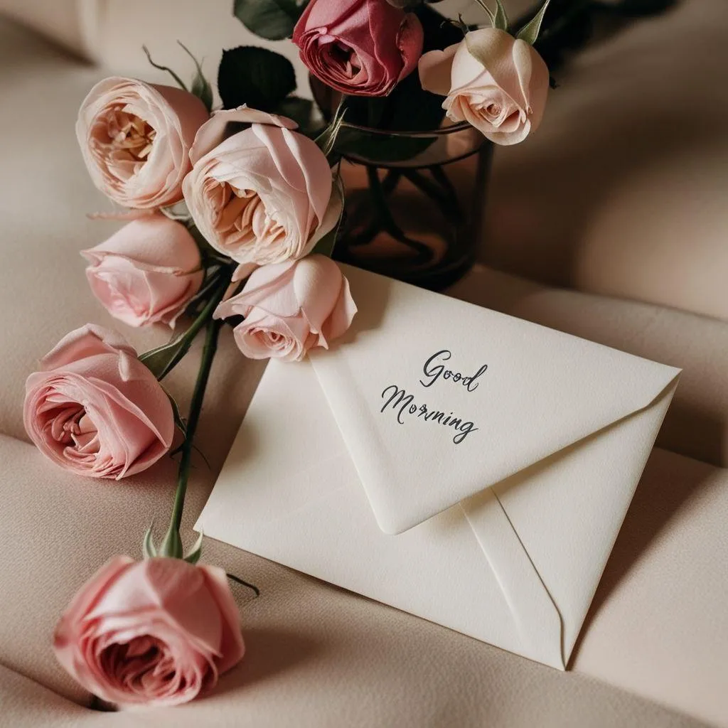 Begin Your Morning with Pink Roses and Gentle Thoughts