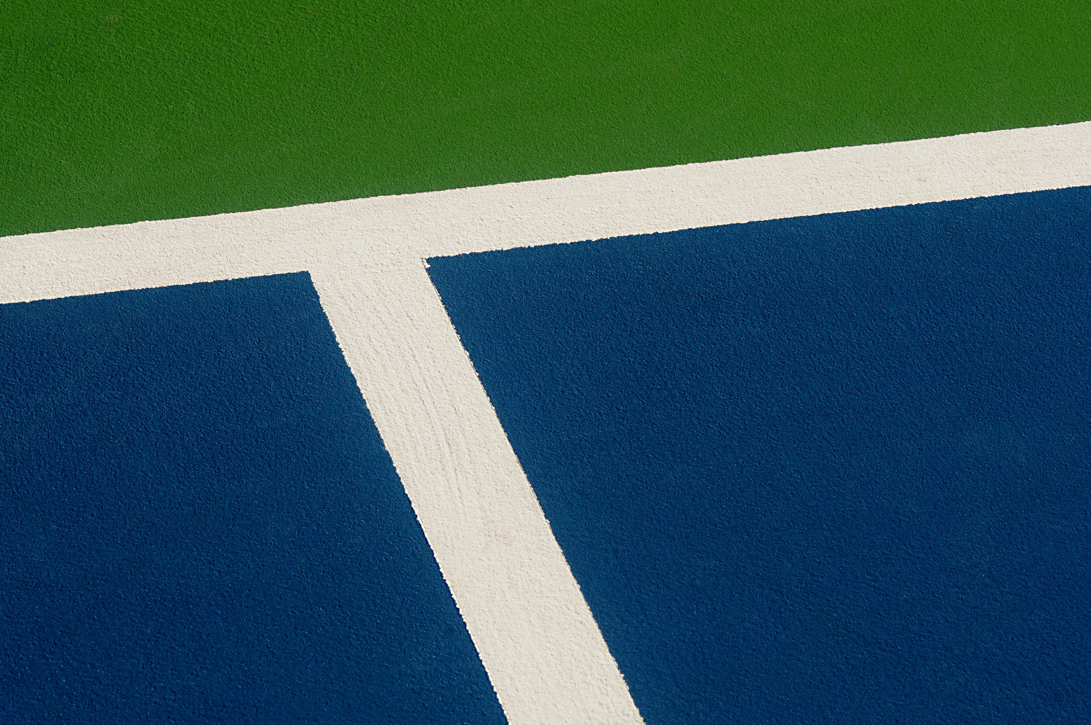 Blue and Green Court Lines with Clean Geometric View
