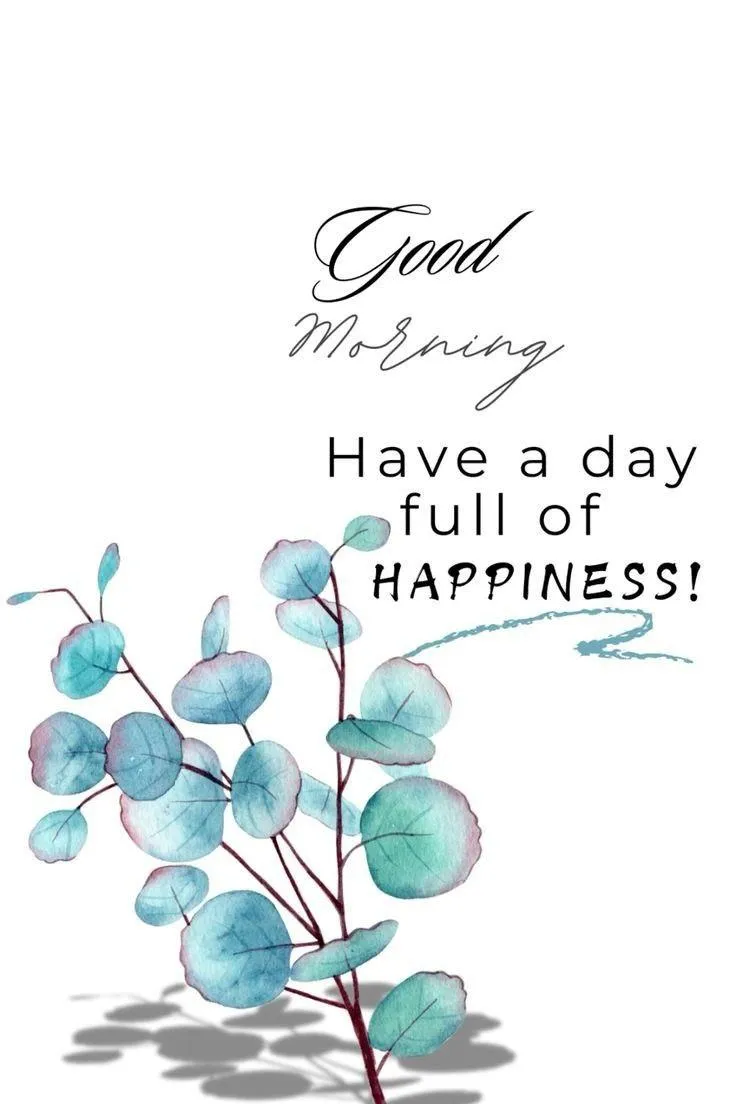 Blue Flower Sketch Style Calming Good Morning Wallpaper