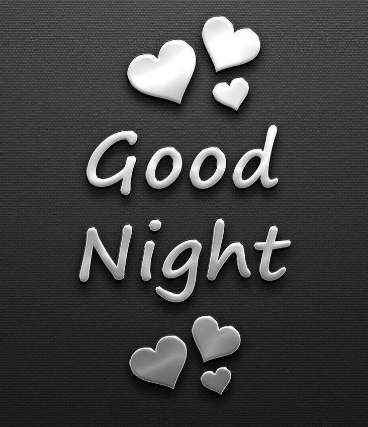 Bold Black Background with Text Saying Good Night Wallpaper