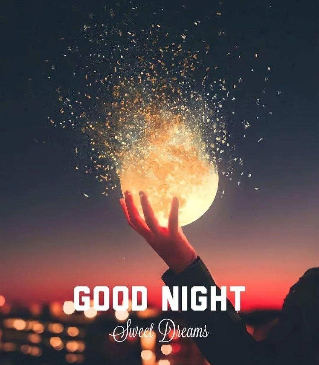 Bright Heart Flame Lighting Up a Peaceful Good Night