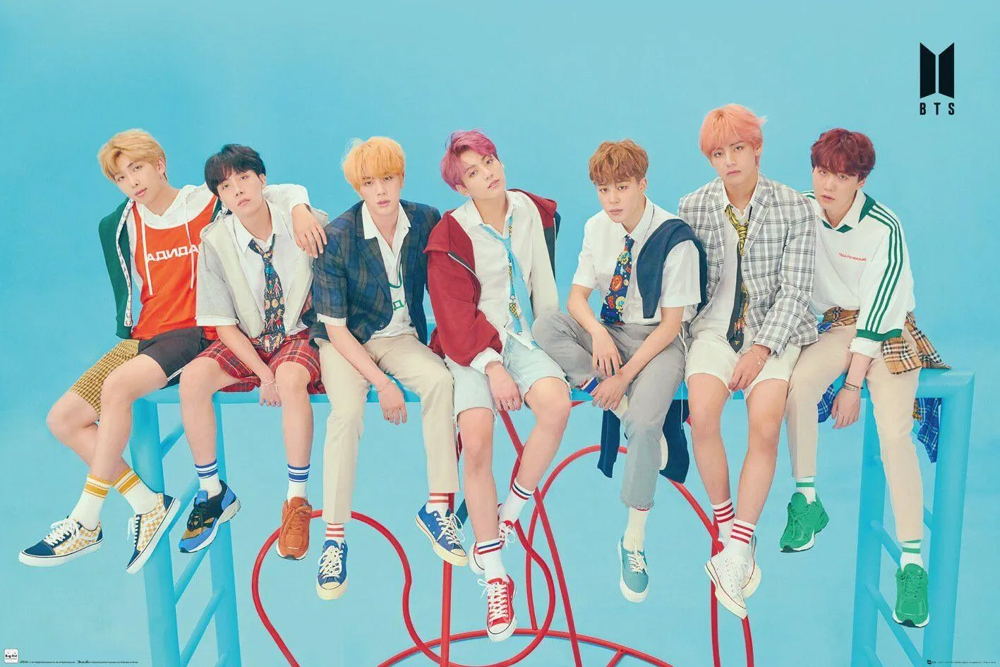 BTS Team on Bicycles Enjoying Summer of Carefree Joy