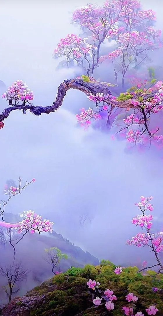 Calm Pink Blossoms Bring Peaceful Morning Energy Image