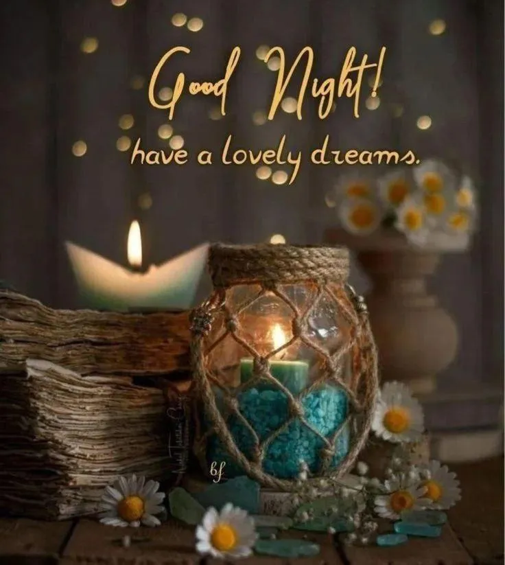 Candlelight Night with Peaceful Good Night Wishes Image