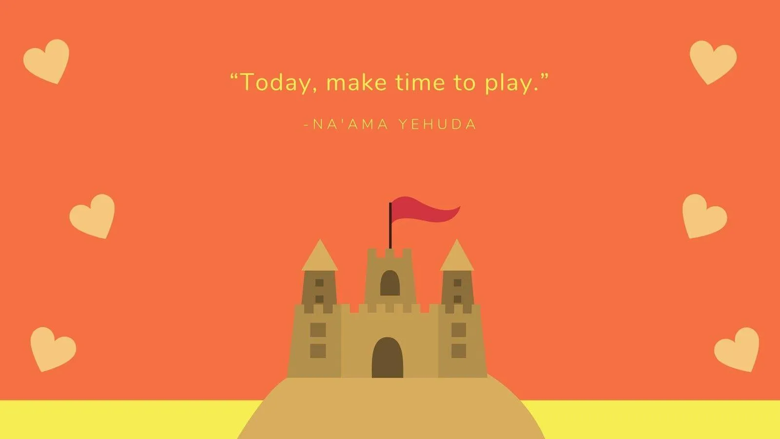 Castle with Quote Illustrating Sweet Love Story Wallpaper