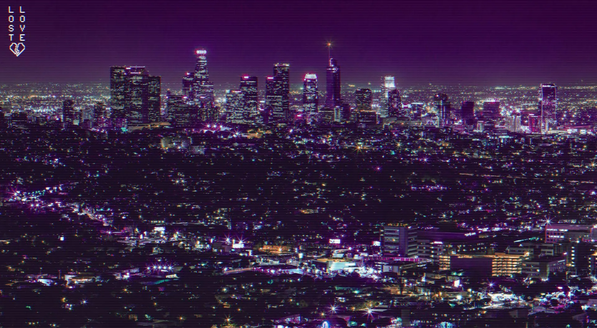 City Lights Reflecting the Warmth of Romantic Love Wallpaper