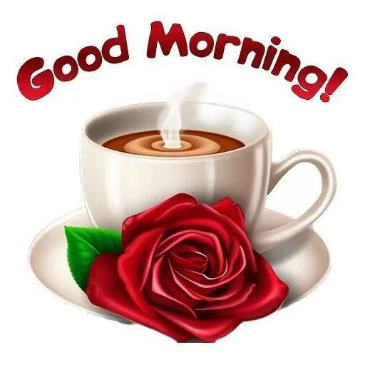 Coffee Cup and Red Rose Set the Tone for a Fresh Start