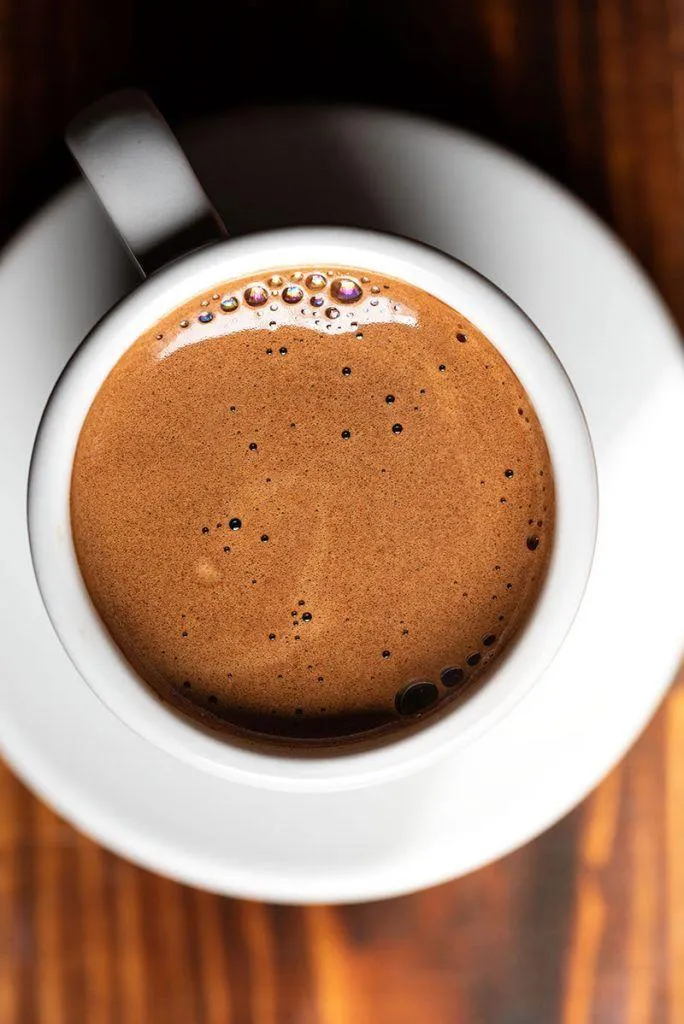 Coffee Cup Closeup on Wooden Table Morning Start Image