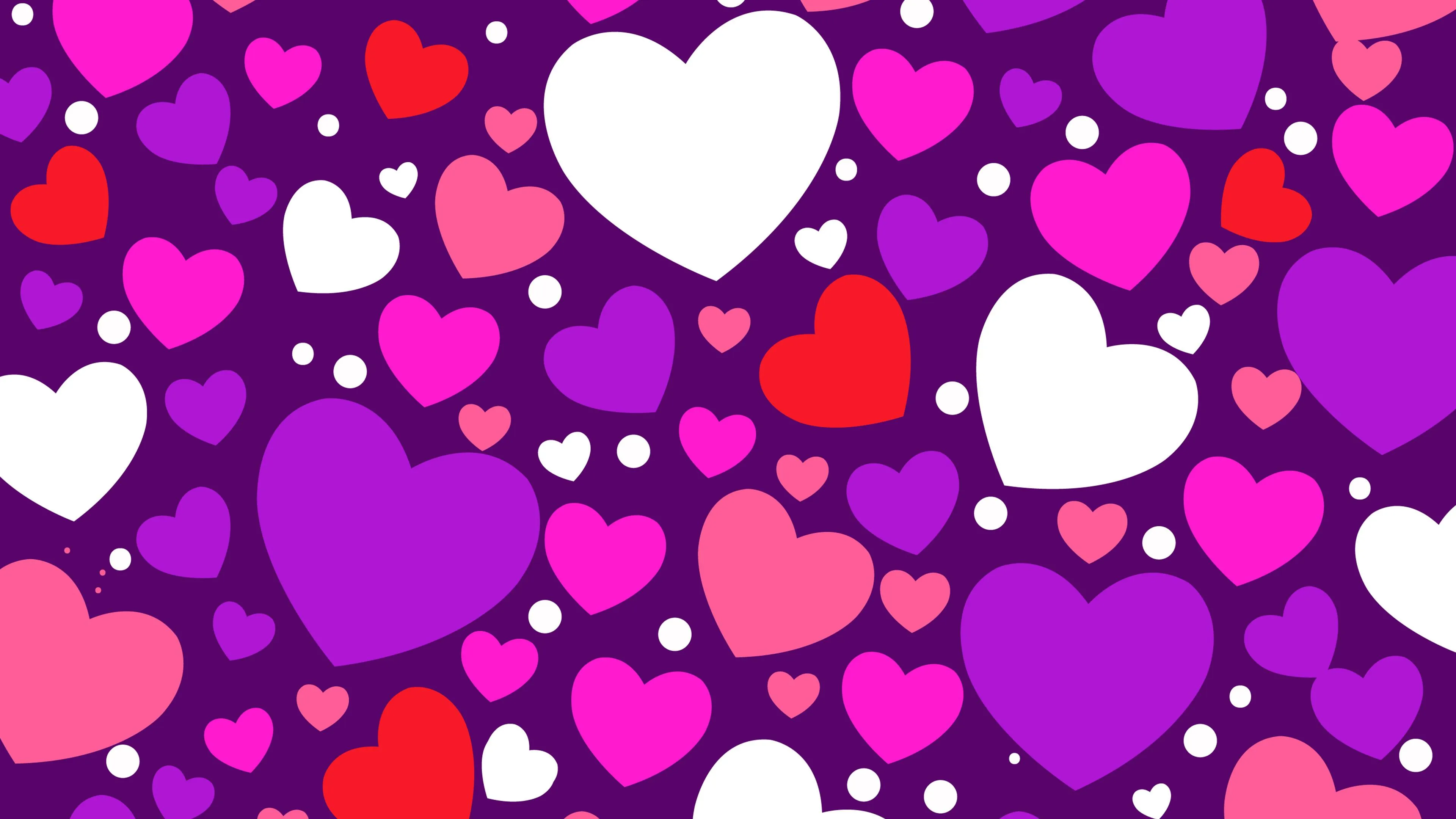 Colorful Heart Pattern Spreading Joy and Passion Wallpaper