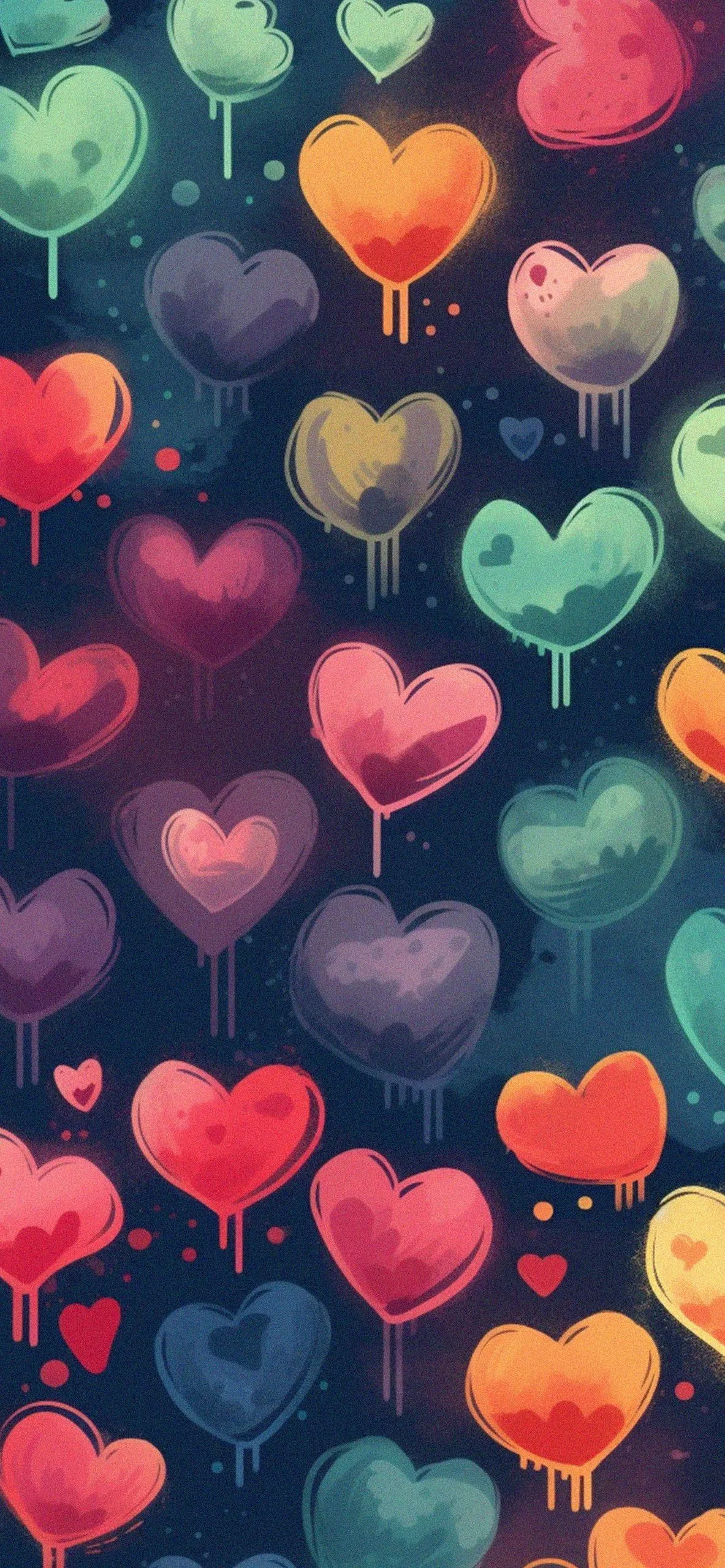 Colorful Heart Wallpaper Representing True Joy Wallpaper