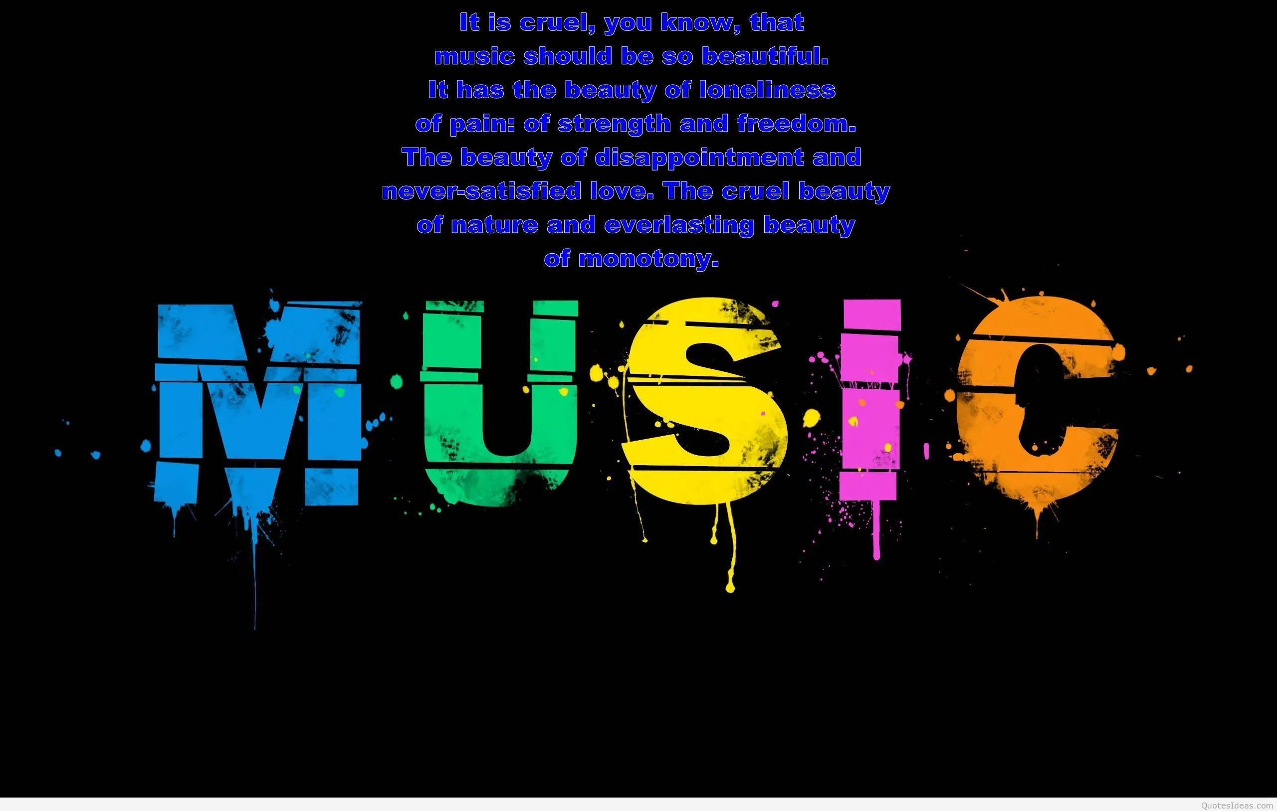 Colorful Music Word Expressing Joy and Emotion Wallpaper
