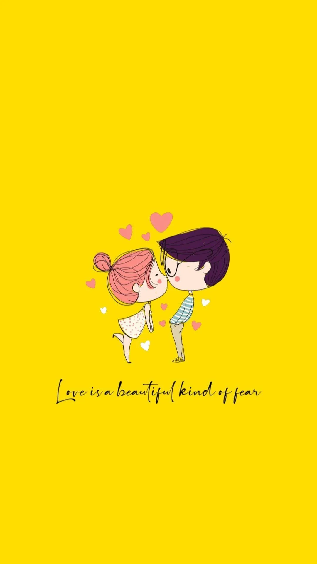 Couple Cartoon Illustration Sharing Love and Happiness