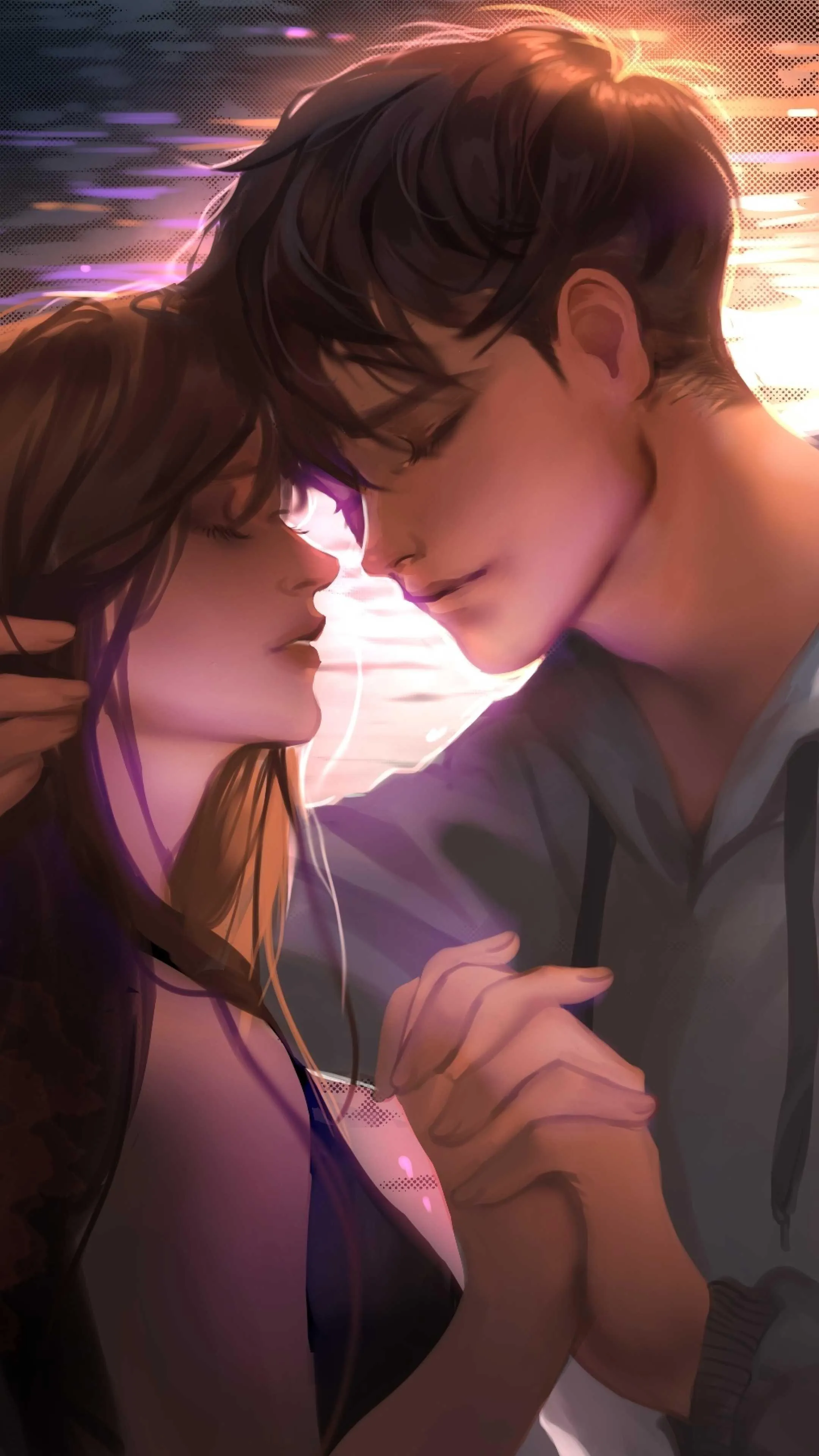 Couple Face to Face Sharing Intimate Romantic Bond