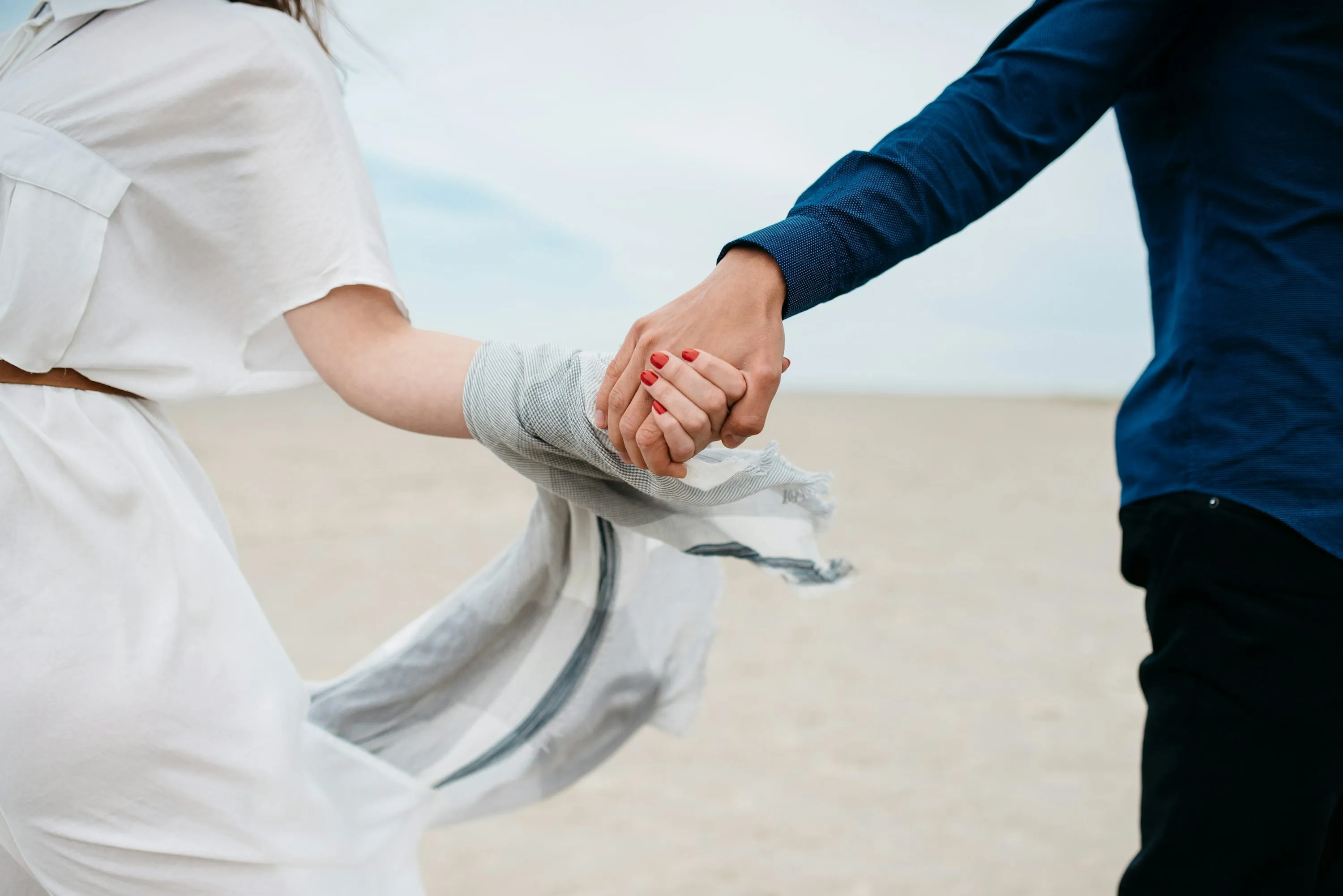 Couple Holding Hands Symbolizing Deep Connection Image