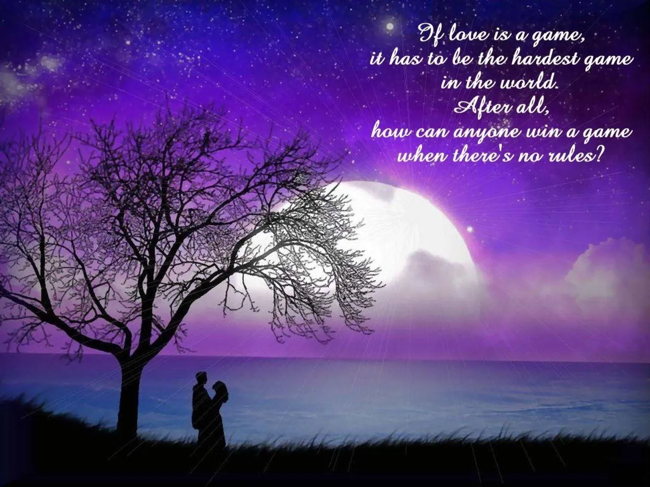 Couple under Tree with Night Sky of Deep Connection Image