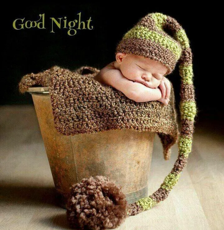 Cozy Woolen Doll Resting with Sweet Night Wishes Image