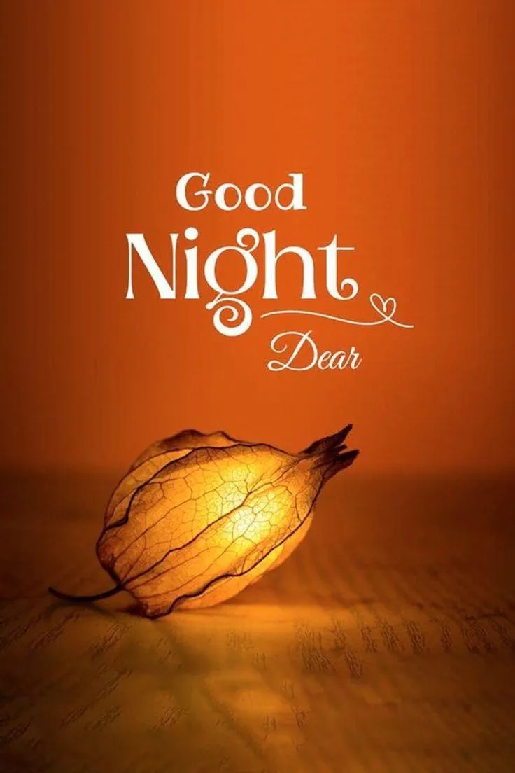 Crescent Moon and Sunset with Romantic Good Night Message