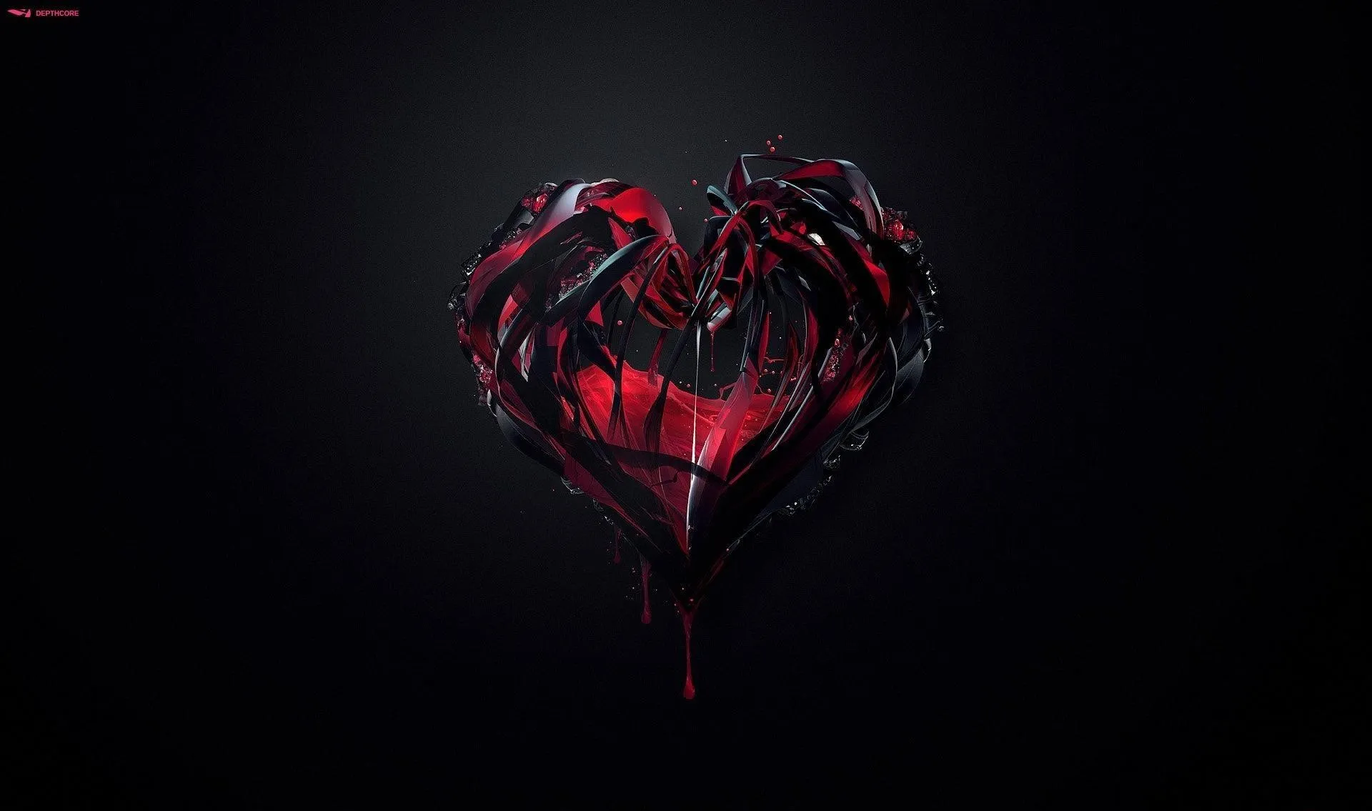 Dark Heart Image Showing Depth of True Devotion Wallpaper
