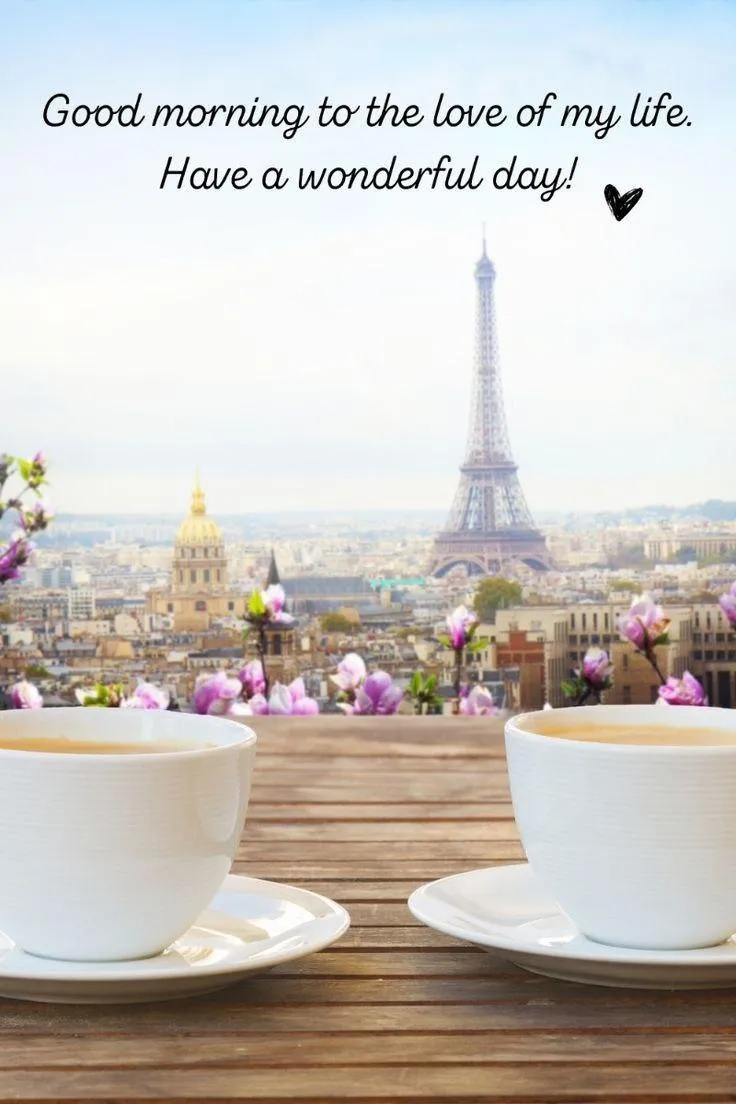 Eiffel Tower in Background with Floral Morning Vibe