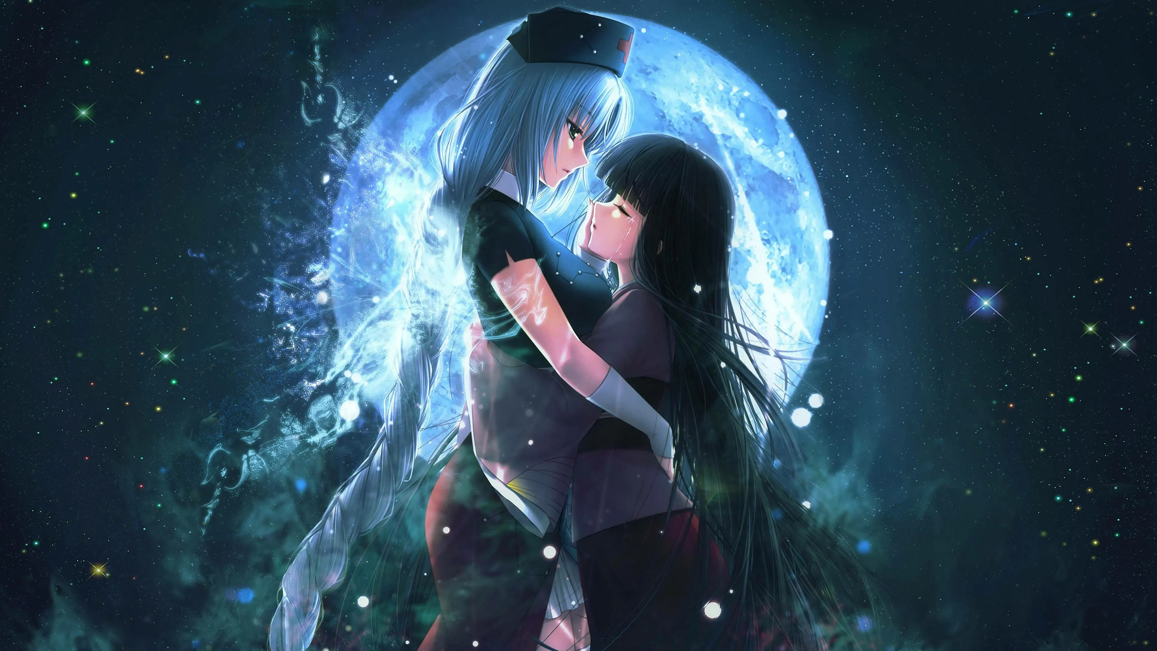 Enchanting Love Under the Moonlight in a Dreamy Universe