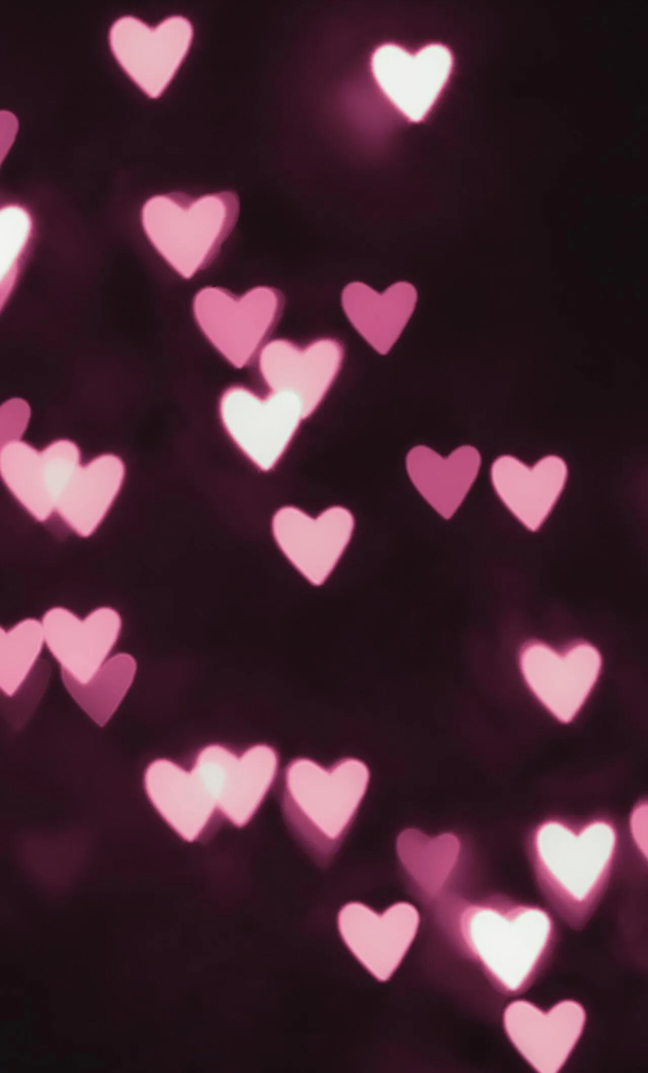 Falling Pink Hearts Displaying Feelings of Affection