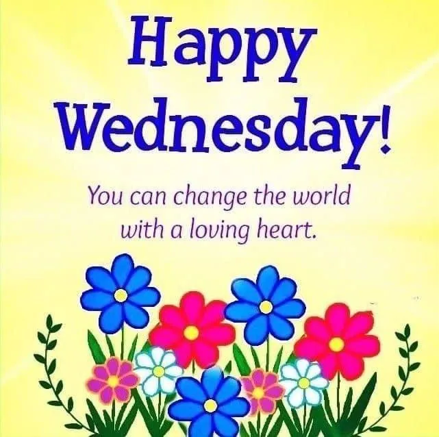 Floral Art Sharing Cheerful Happy Wednesday Greeting