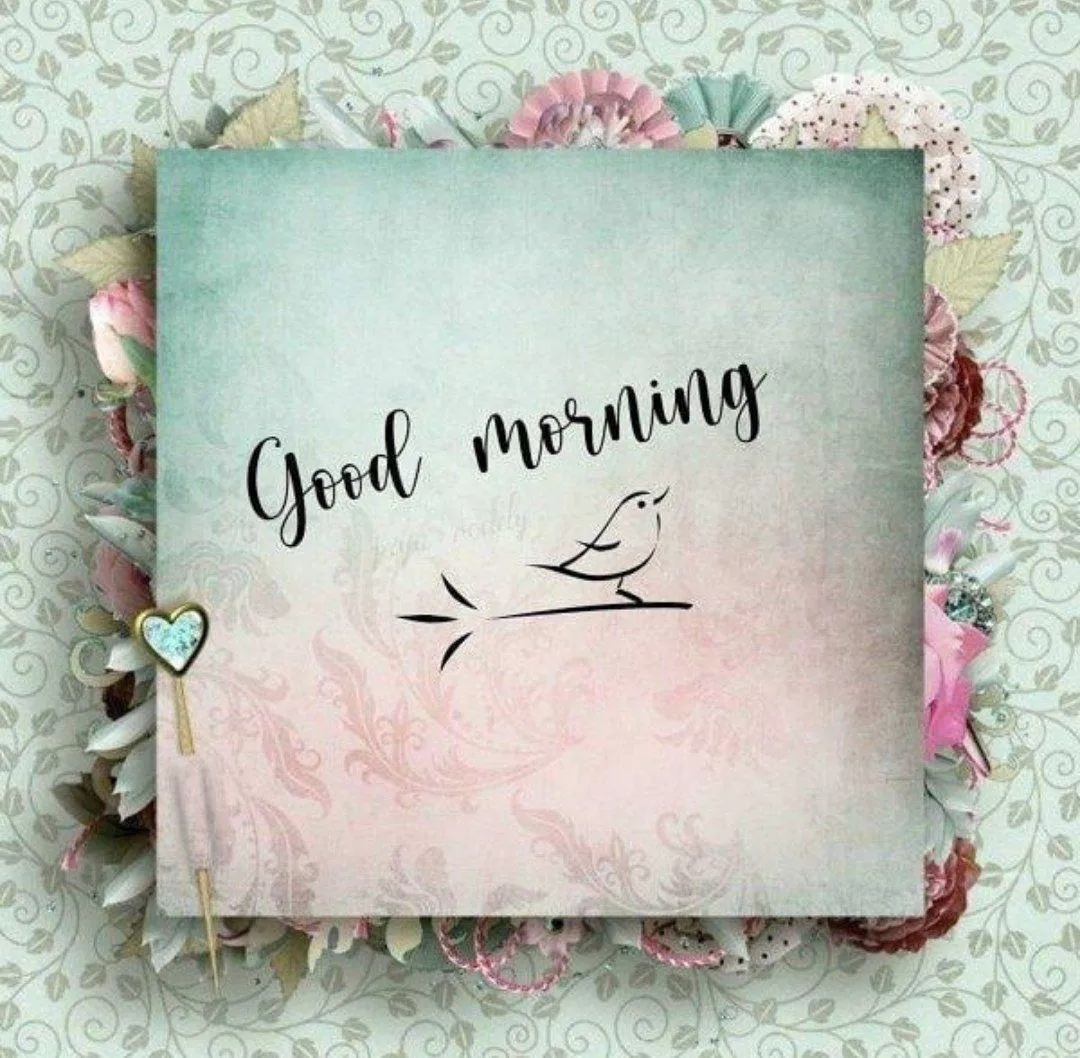 Floral Greeting Card Saying God Morning Beautifully