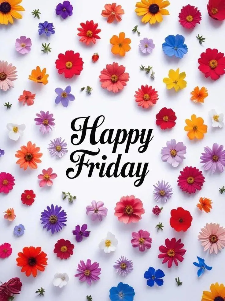 Flowers in a Circle with Happy Greeting Free Wallpaper