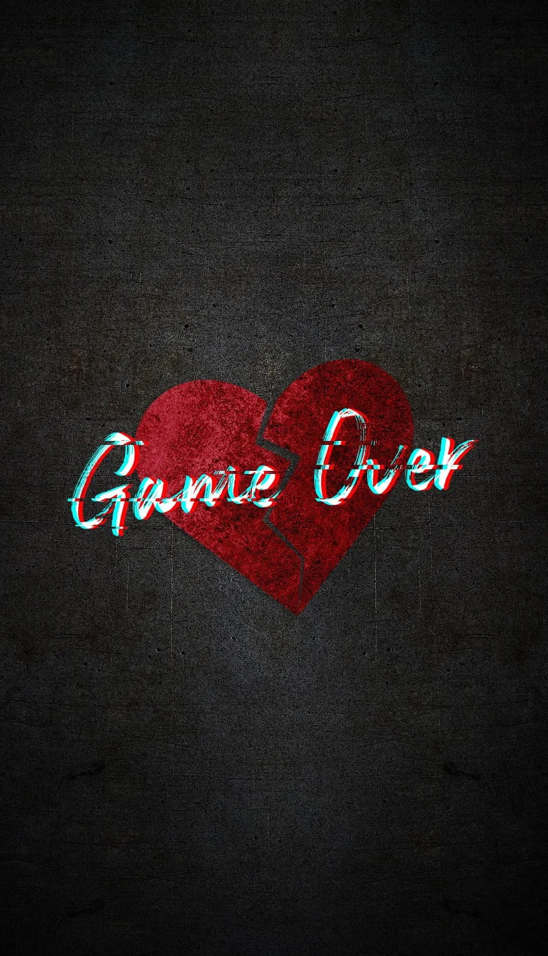 Game Over Message Representing Love Heartbreak Image