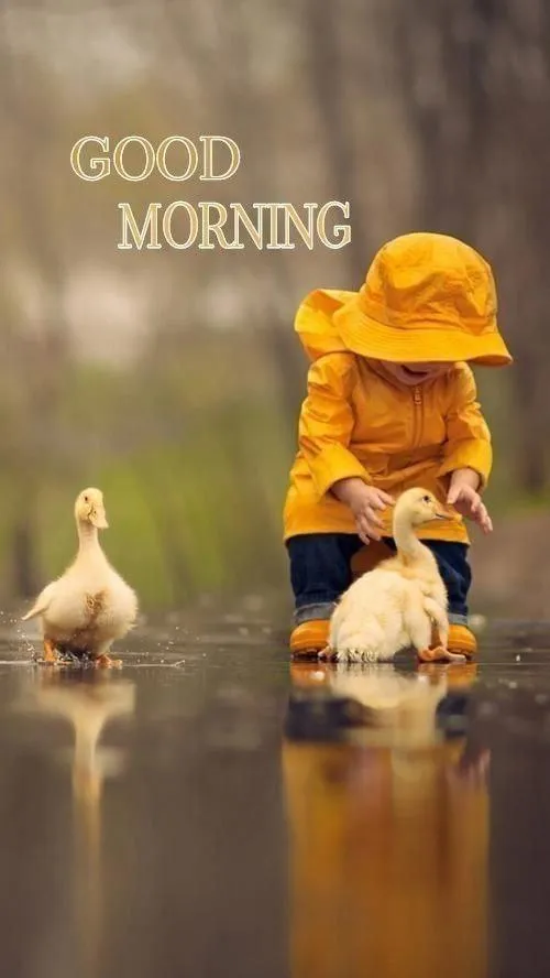 Girl and Flowers Sharing a Peaceful Morning Blessing