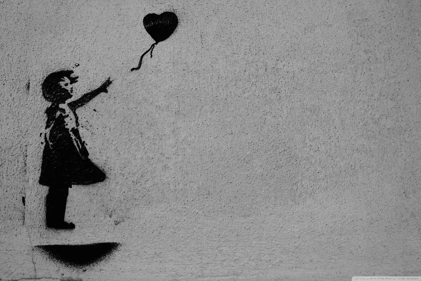 Girl Holding Balloon Symbolizing Lost Innocence Wallpaper