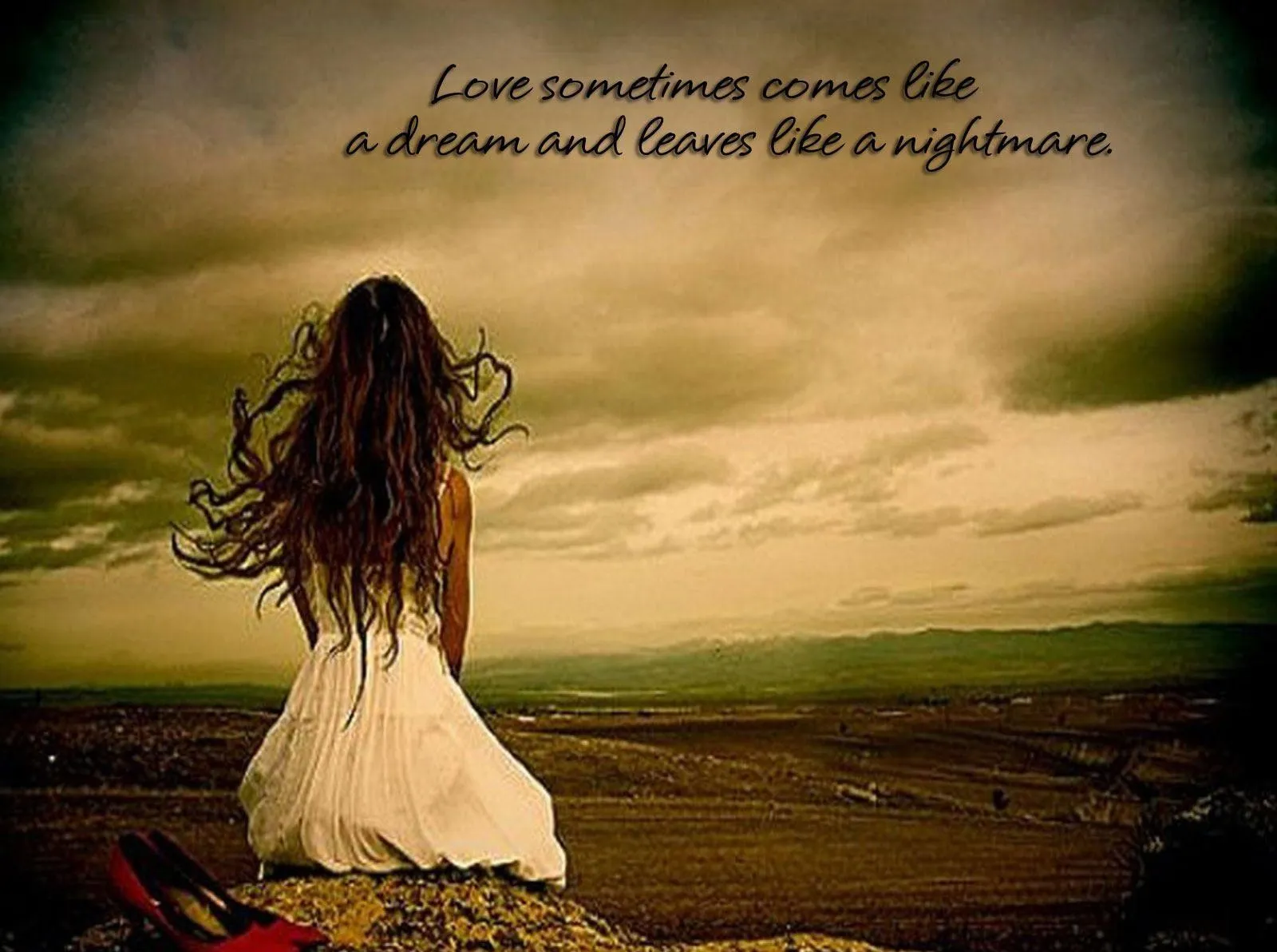 Girl Holding Heart Symbolizing Hope and Faith Wallpaper