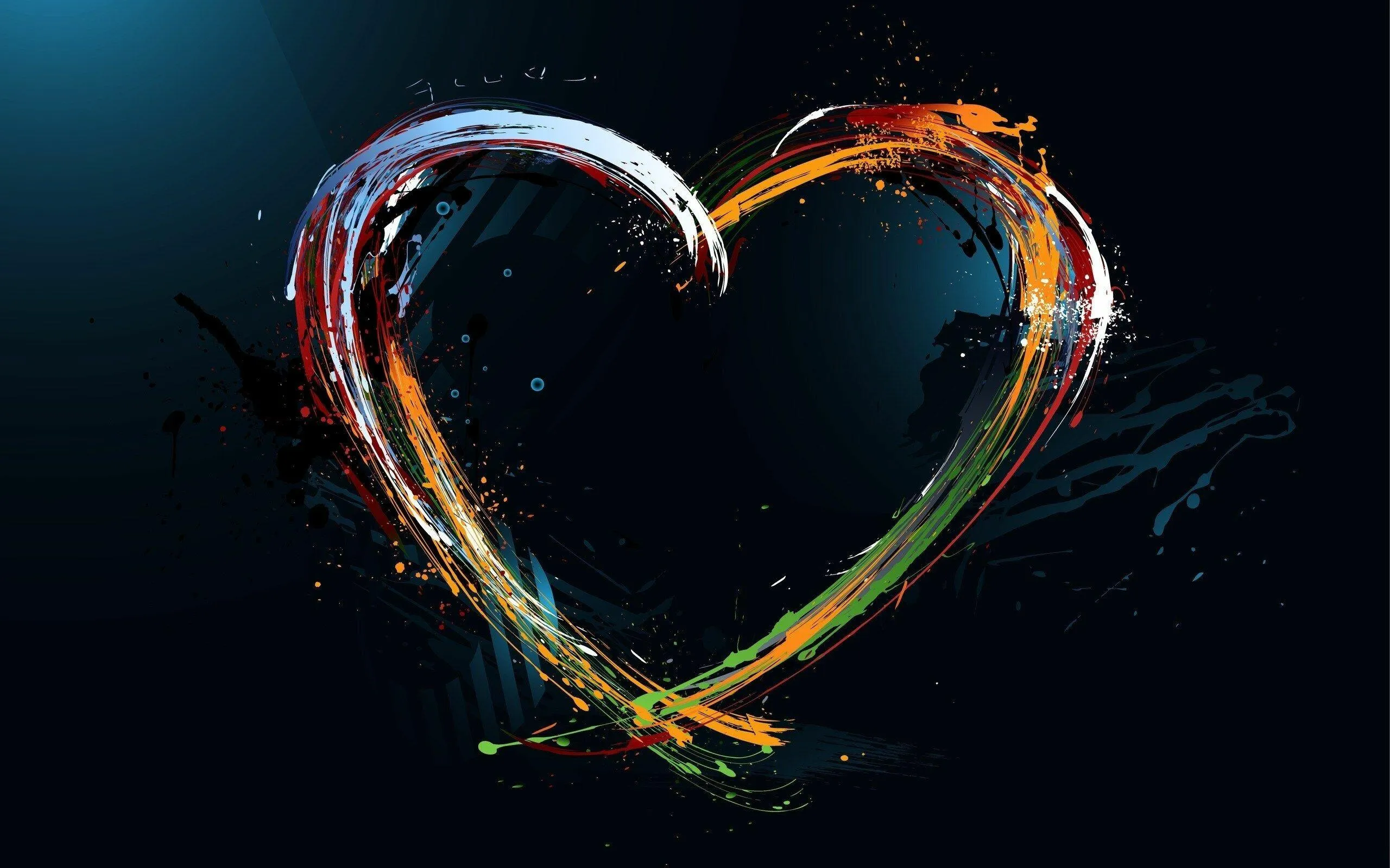 Glowing Abstract Heart Depicting Warm Loving Energy
