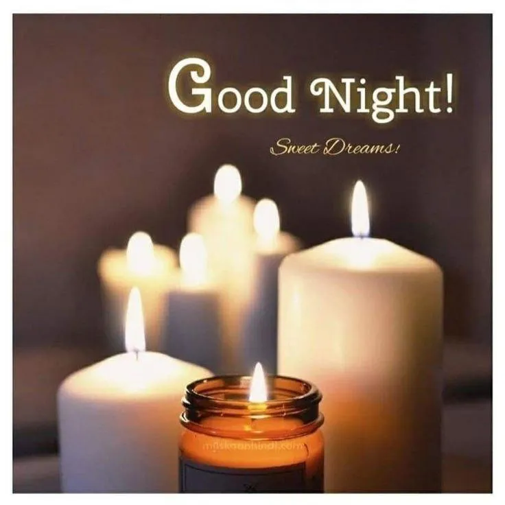 Glowing Candles for a Cozy and Warm Good Night Message