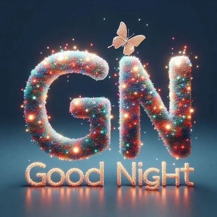 Glowing Gn Design for a Peaceful Good Night Message