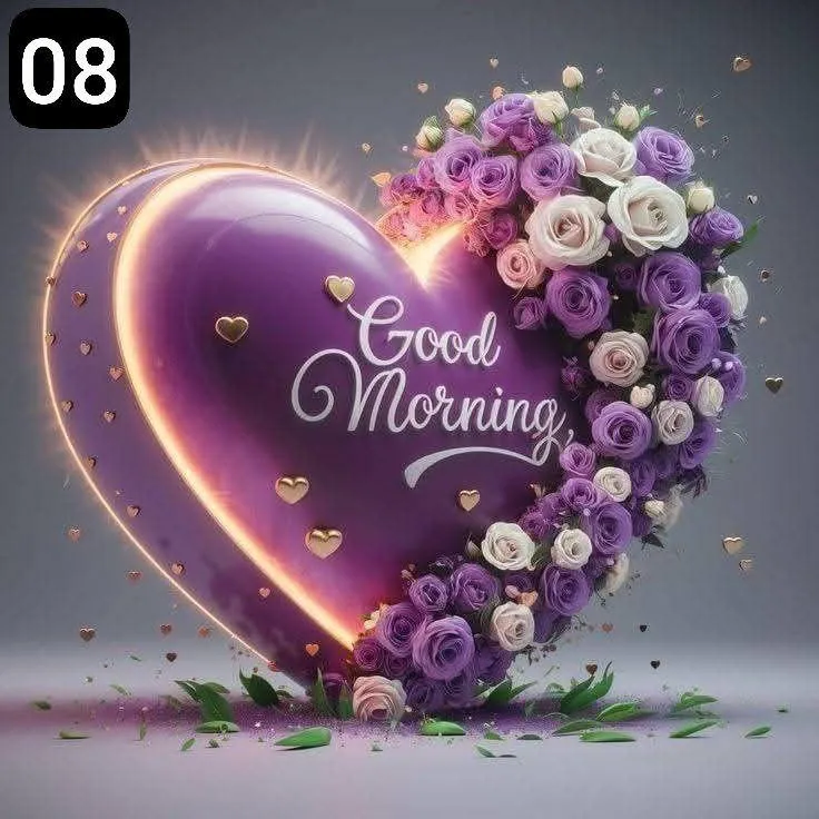 Glowing Heart Frame with Sparkle Effect Greeting Image