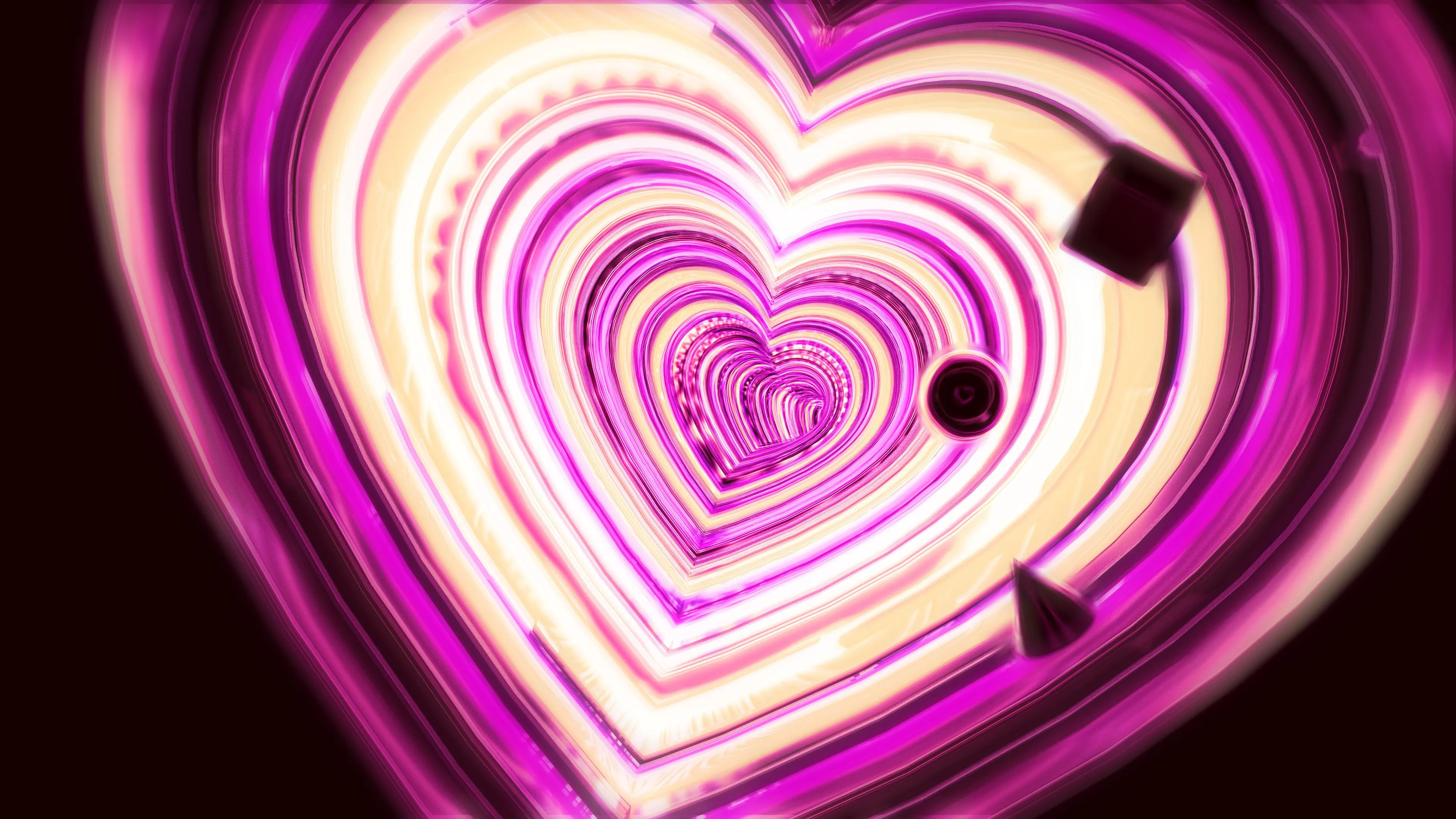 Glowing Pink Heart Expressing Deep Affection Wallpaper