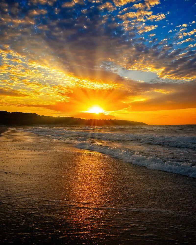 Golden Light Reflects on Water for a Serene Start Image