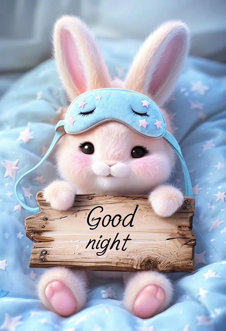 Good Morning Bunny with Flowers and Gentle Text Image