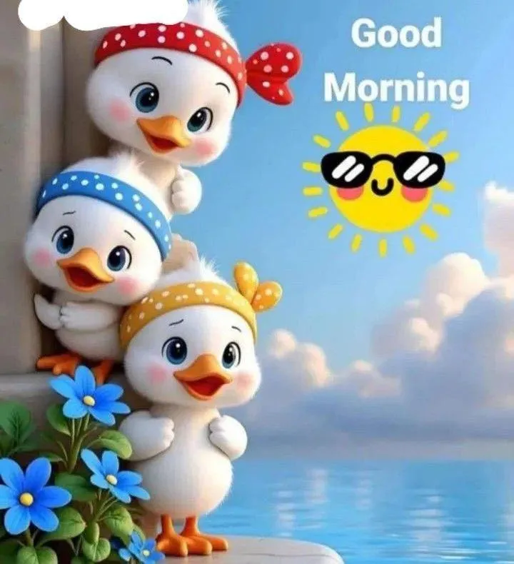 Good Morning Happy Snowman and Sunshine Background