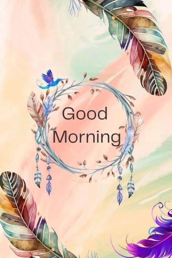 Good Morning Heartshaped Flower Frame Greetingwallpaper