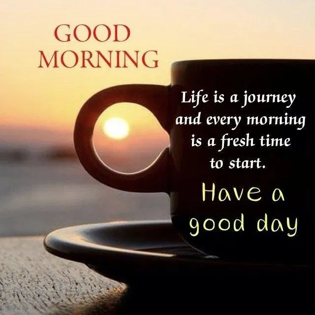 Good Morning Inspirational Quote with Sunrise Free Hd Wallpaper